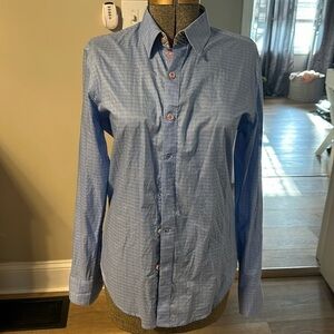 Robert Graham mens button down blue shirt size medium